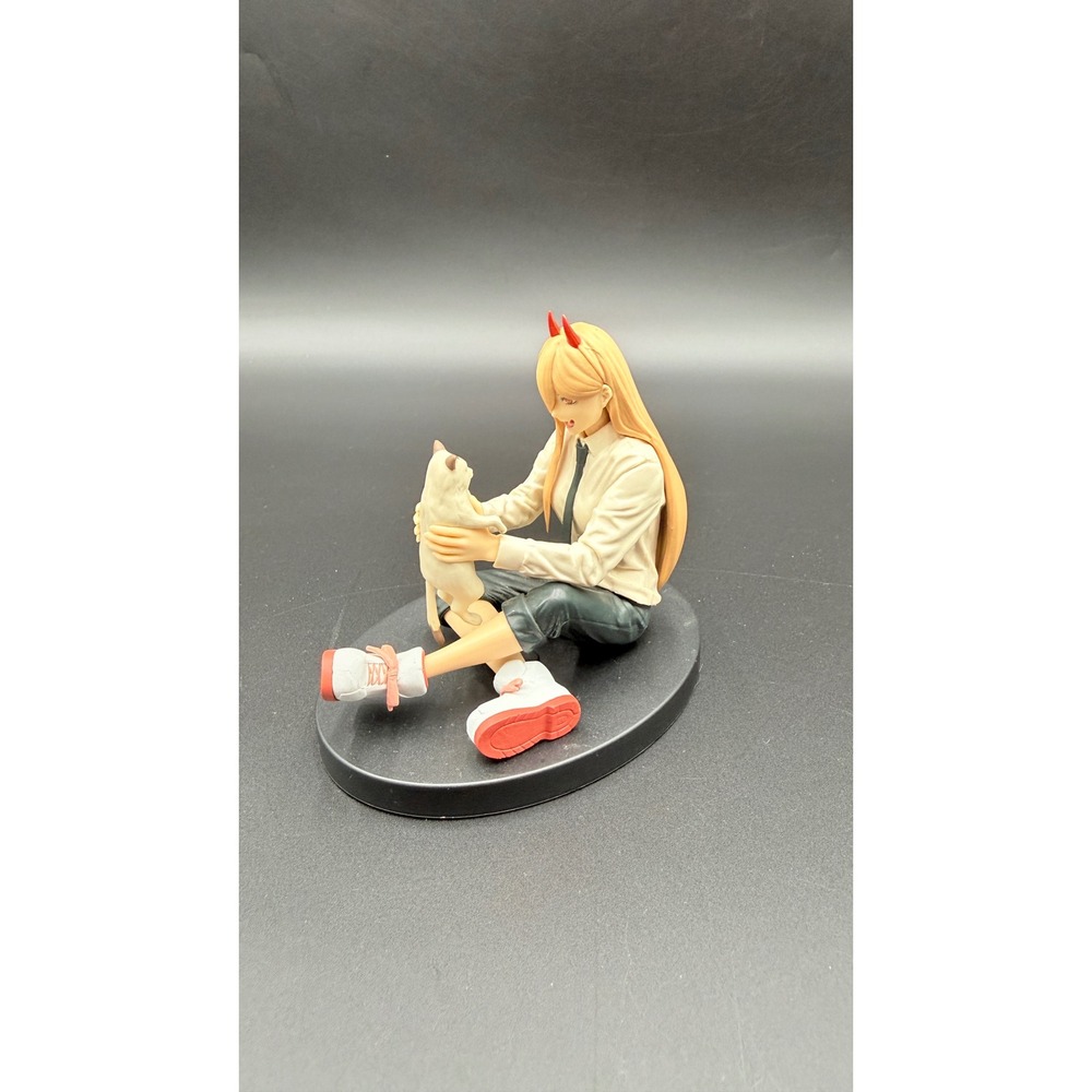 Chainsaw Man Power & Meowy Cat Sitting Figure Anime PVC Statue Figurine No Box